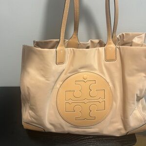 Tory Burch Beige Tote with Logo